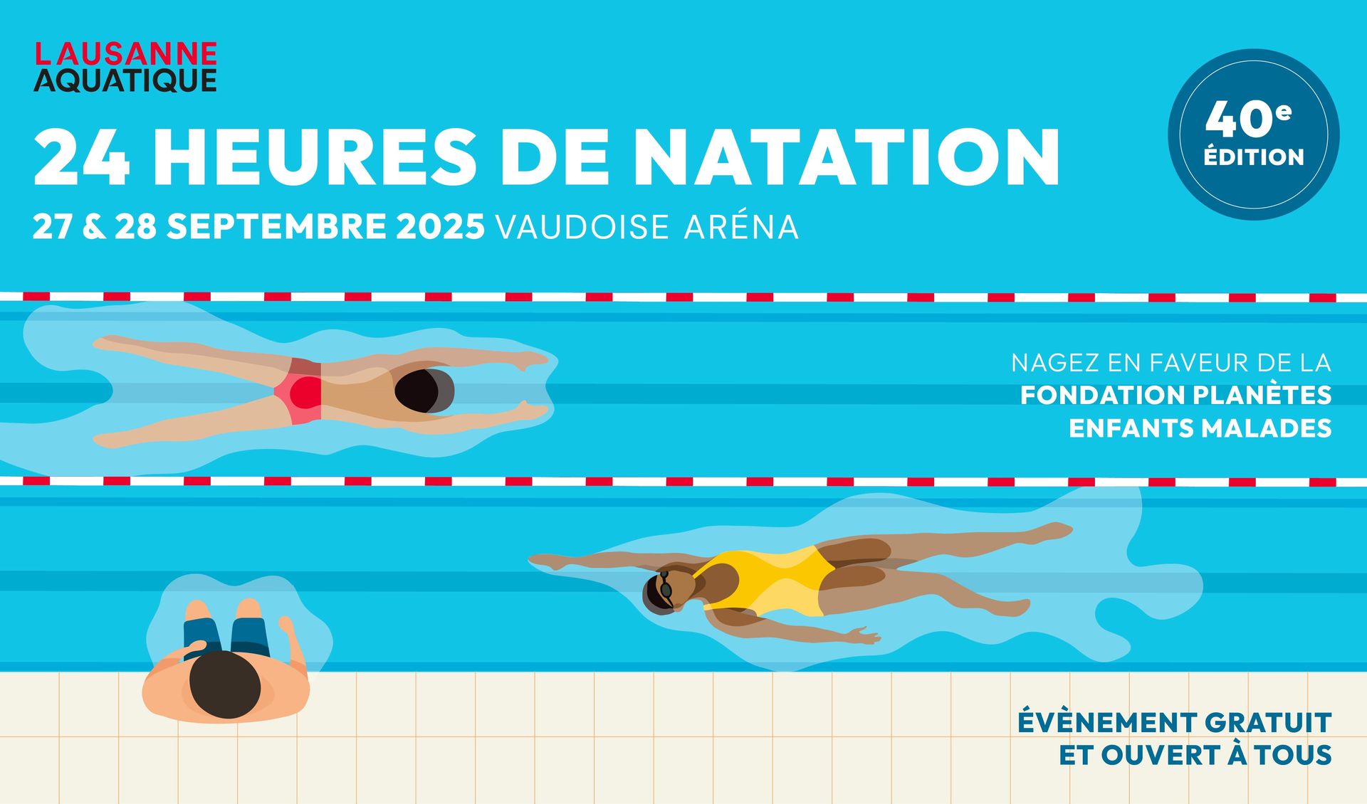 24heures de natation 2025 - Centre aquatique Vaudoise aréna