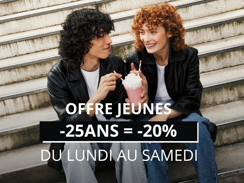 -20% pour les -25 ans du lundi au samedi