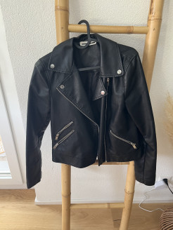 Imitation leather jacket