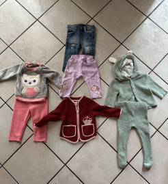 Set of girls' winter clothes 74-80