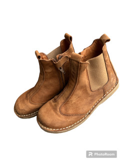 BISGAARD camel suede ankle boots for children