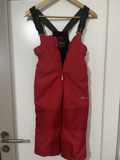Red ski trousers