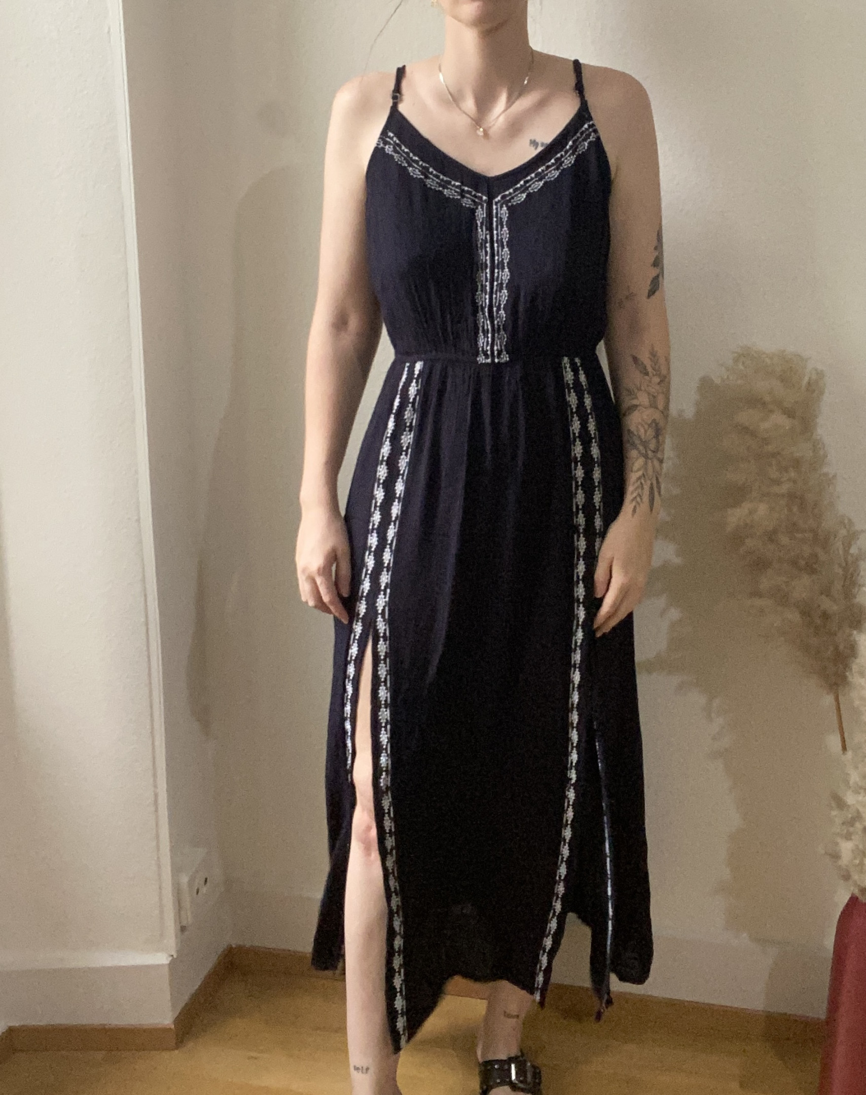 Navy blue long dress