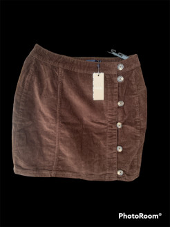 Short corduroy skirt