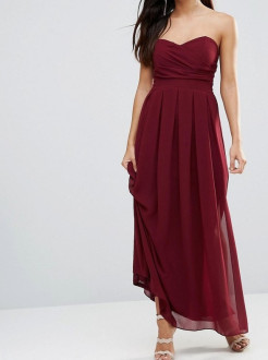 Langes Bandeau-Kleid