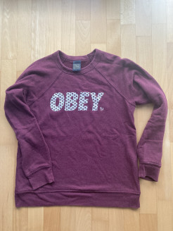 Obey burgundy jumper size M