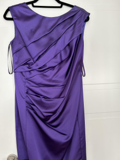 Purple mid length cocktail dress