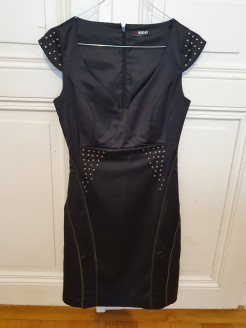 Robe satinée noire Morgan, taille 36