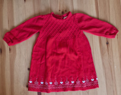 Christmas dress + 2 pairs of white tights - 3-6 months