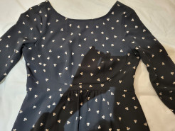Very chic black dress with polka dots Séraphine