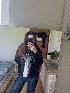 Faux leather jacket