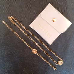 The Beige" necklace + bracelet set