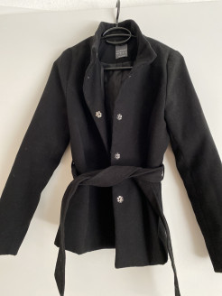 Black short coat jacket