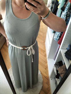 Water green maxi dress