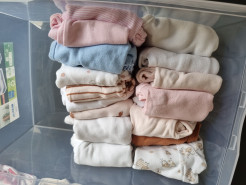 Set of 16 long-sleeved bodysuits, 1 month, some birth bodysuits