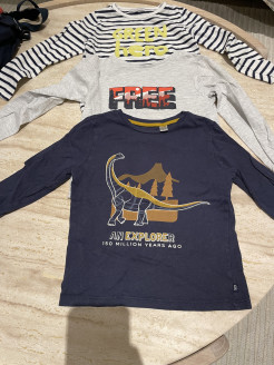 Lot 3 t shirt manches longues taille 4-5 ans