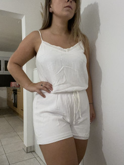 Gorgeous white short jumpsuit size 38