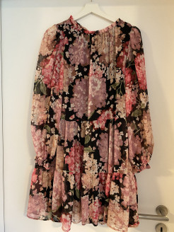 Floral midi-length dress