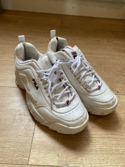 FILA white trainers