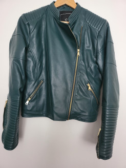 Green leatherette perfecto (Size L)