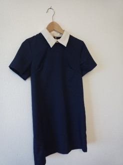 Shift dress with collar