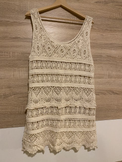 Crochet beach dress, one size