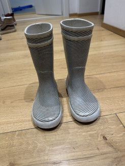 Aigle striped rain boots