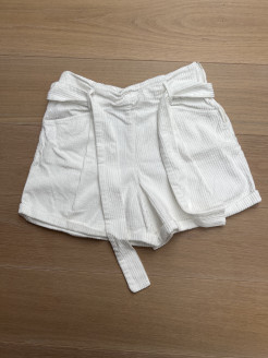 White velvet shorts