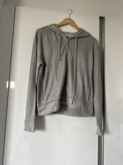 Silver-grey viscose sweatshirt