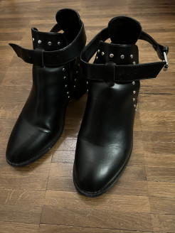 Black studded boots