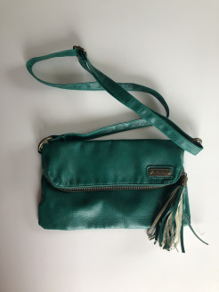 Small green shoulder bag