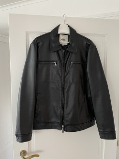 Black semi leather jacket