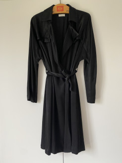 Robe portefeuille noir DRIES VAN NOTEN