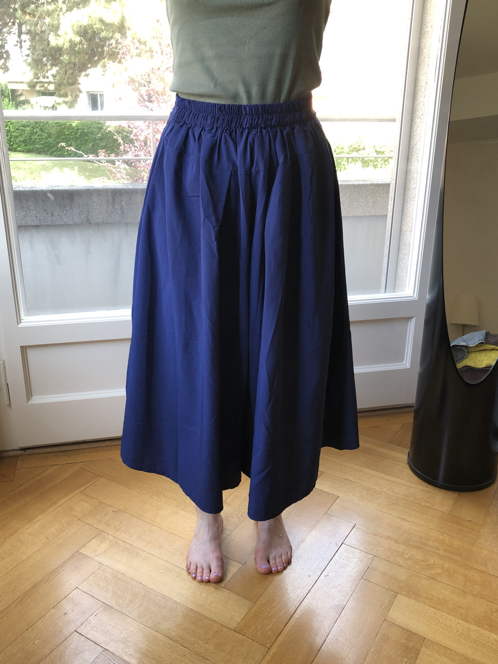 Jupe-culotte bleue