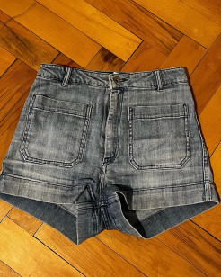 Short en jean bleu