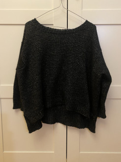 Black and silver knitted jumper