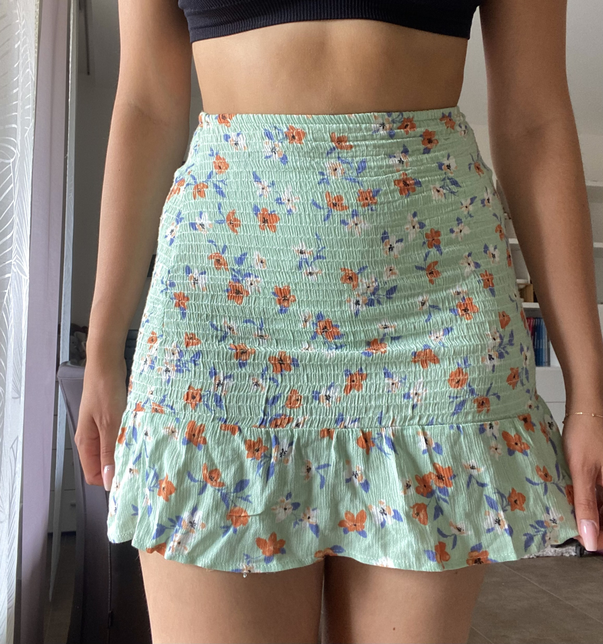 Short floral skirt