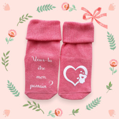 Do you want to be my godfather" baby socks