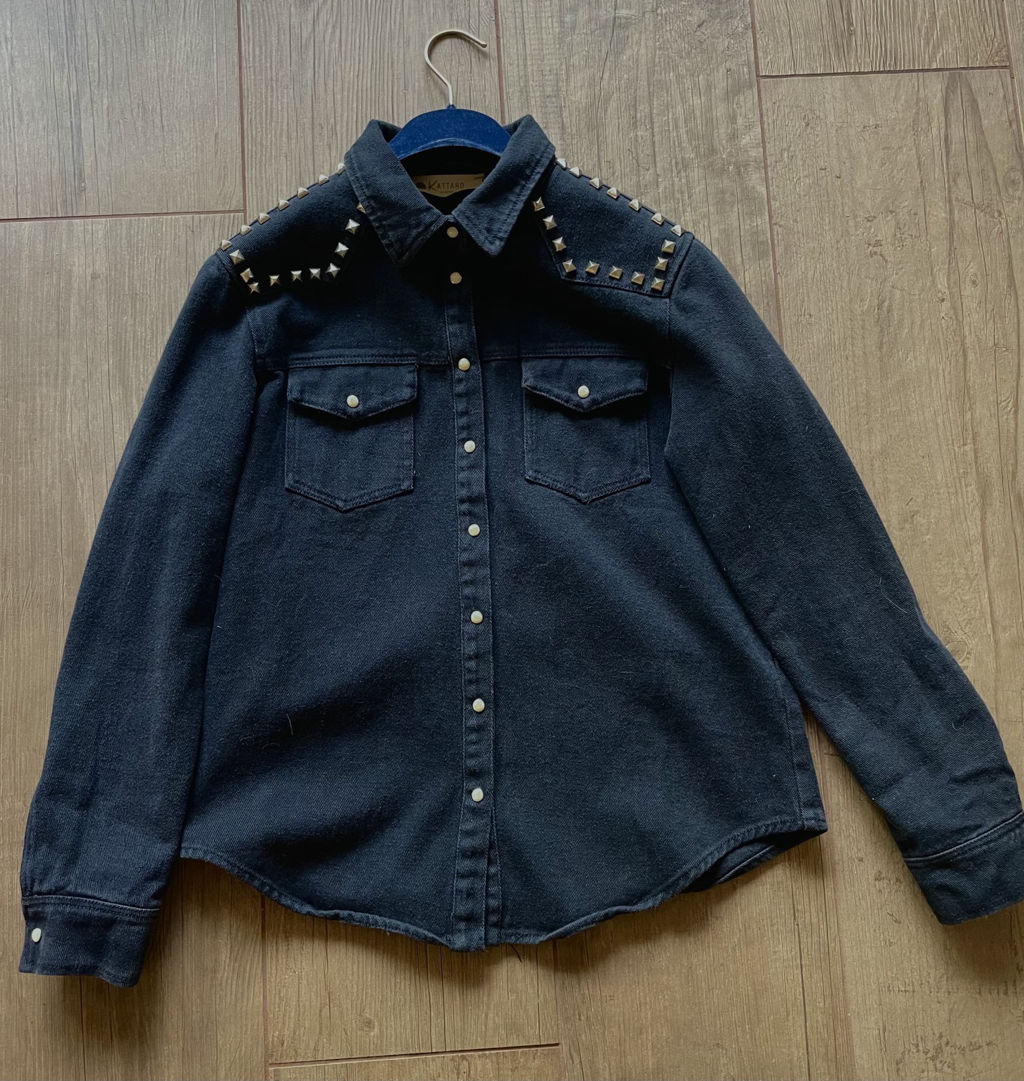 Veste en jean noire 