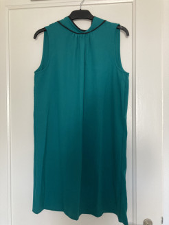 Turquoise midi-length dress