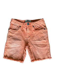 Orangefarbene Jeansshorts