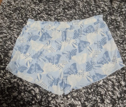 Blue shorts with butterflies