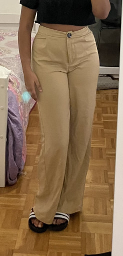 Beige trousers