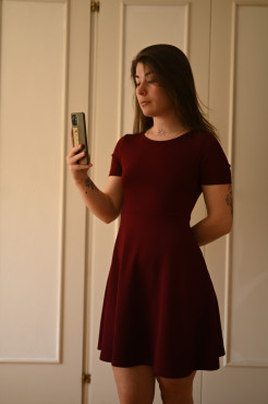 Short burgundy dress