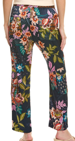 Nouveau Johnny Was Delfino Kelly Silk-Blend Pant (Petite XXL)