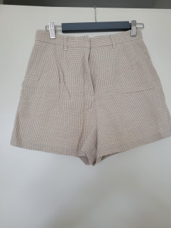 Kookai Shorts Beige/Weiß, Größe 38