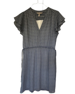 H&M - knielanges, hellblaues Kleid mit Muster