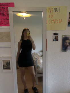 Black mini-dress