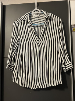 Black and white blouse