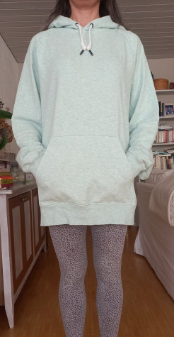 Women's light green hoodie